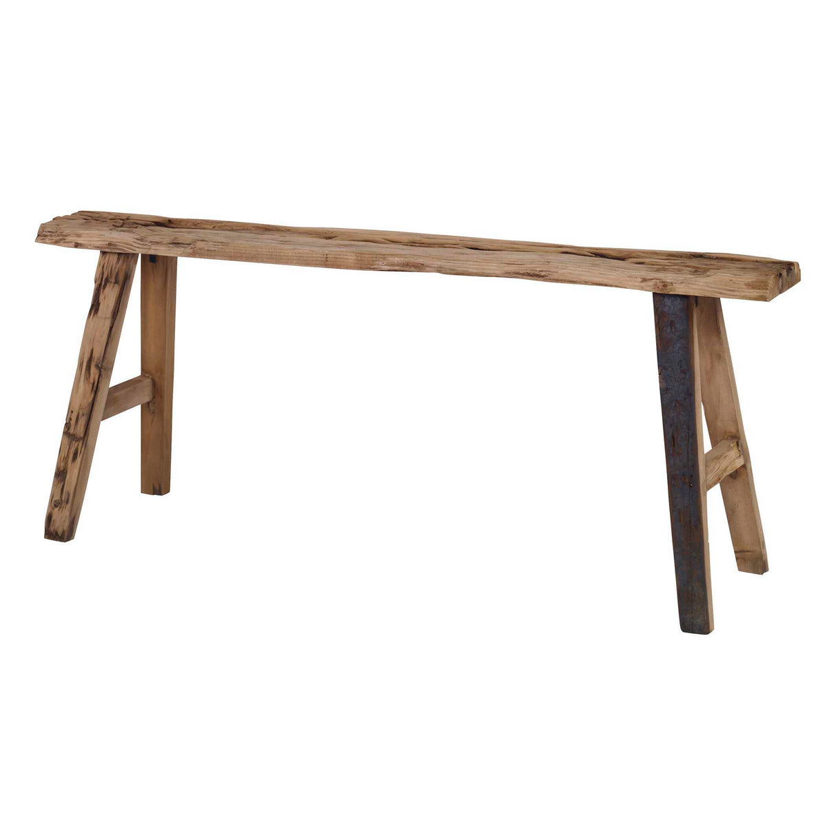 Paddock Rustic Bench - Dark Brown by Uttermost - View 3