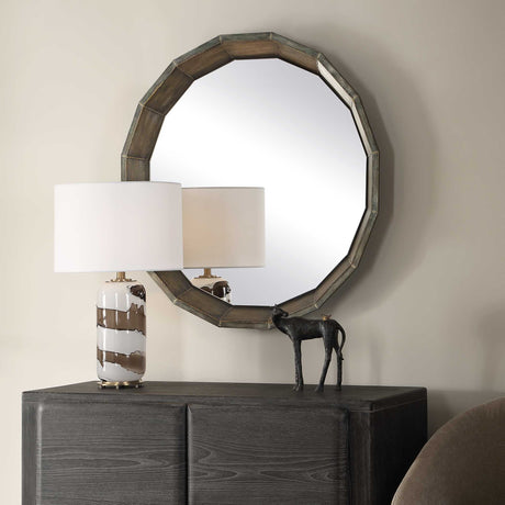 Neve Round Mirror - Bronze by Uttermost - View 3