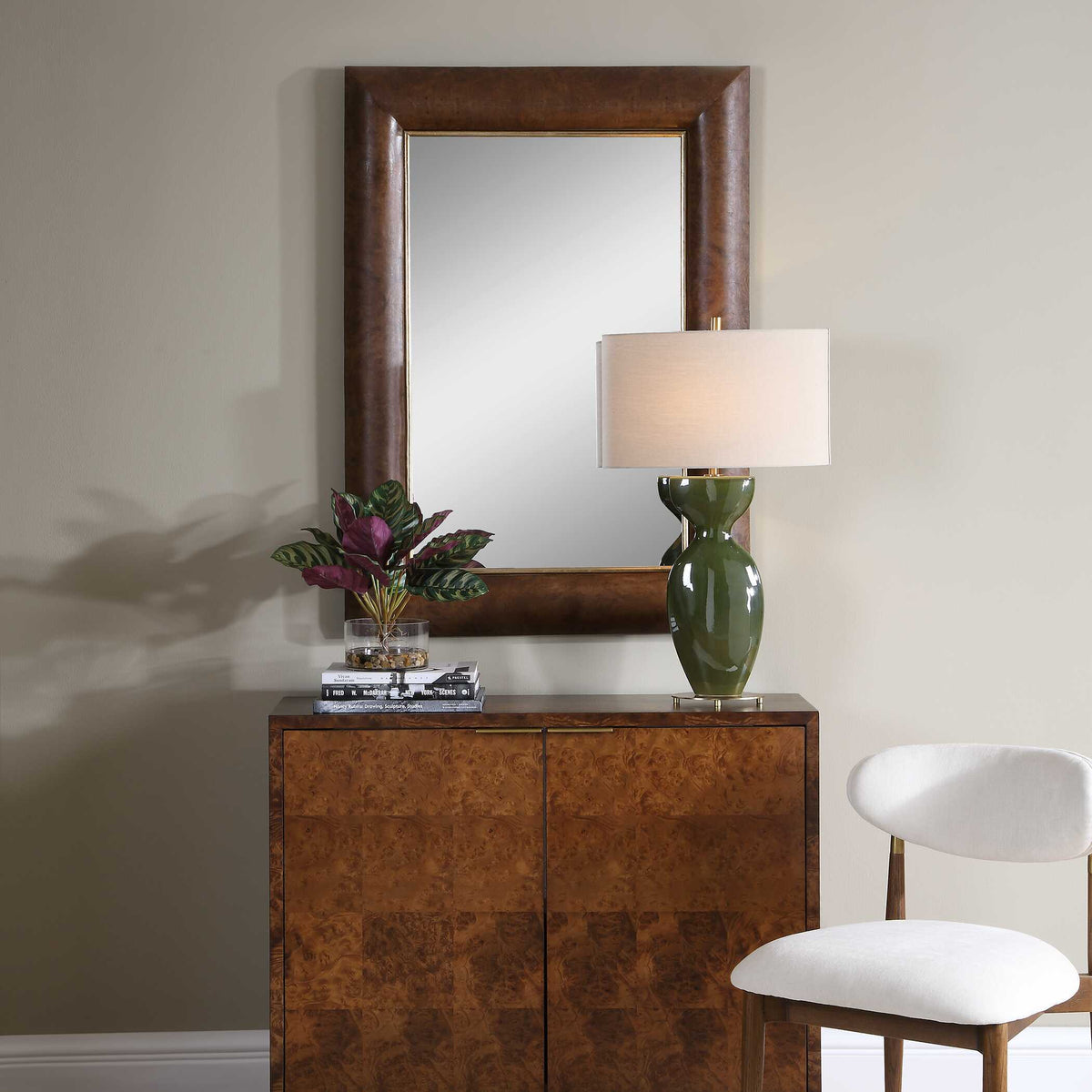 Donovan Wood Mirror Woodtone - Dark Brown by Uttermost - View 2