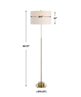 Prominence Brass Floor Lamp - Yellow by Uttermost - View 9
