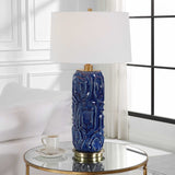 Zade Table Lamp - Blue by Uttermost - View 2