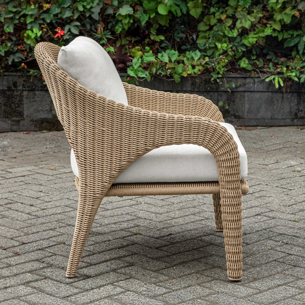 Kavali Outdoor Wicker Lounge Chair Woodtone - Light Brown by Uttermost - View 4