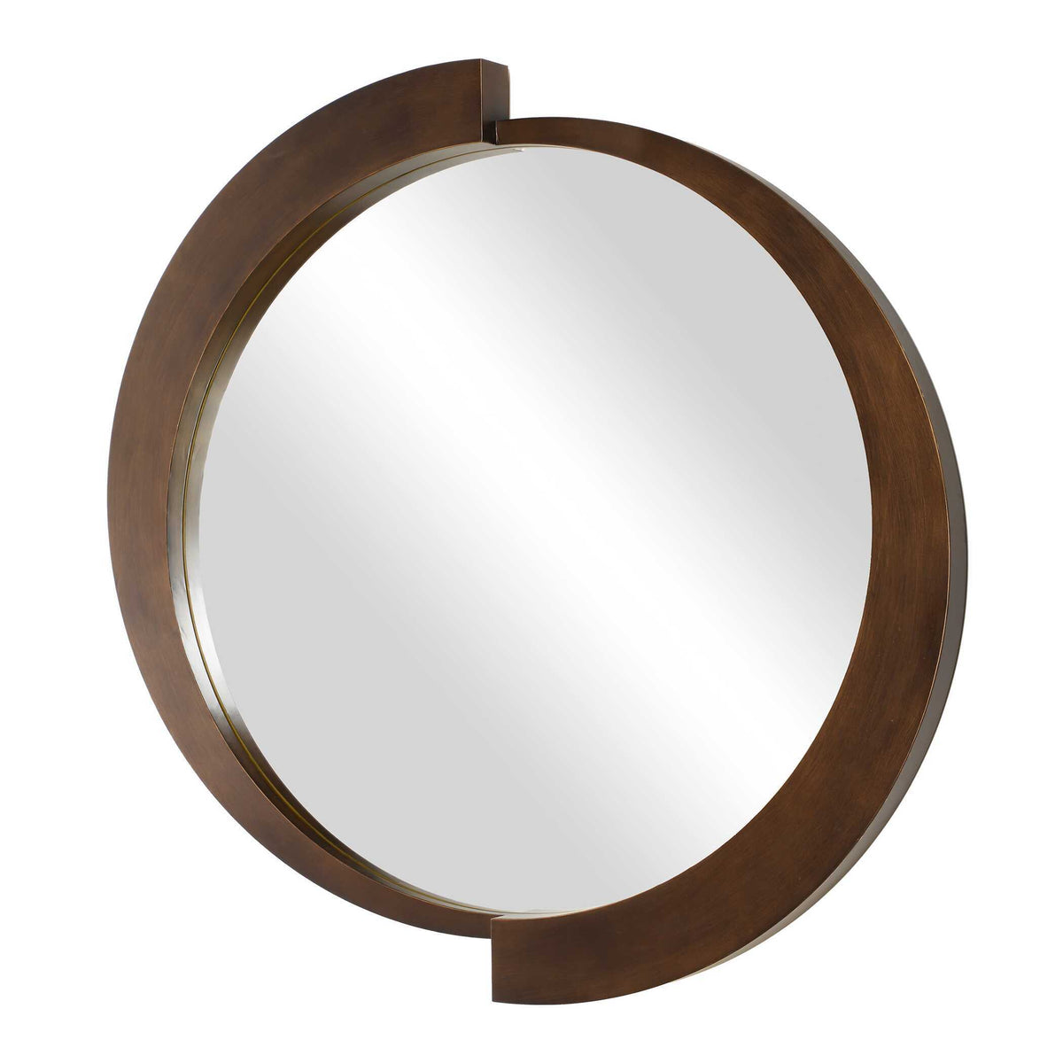 Reverse Round Mirror - Dark Brown by Uttermost - View 3