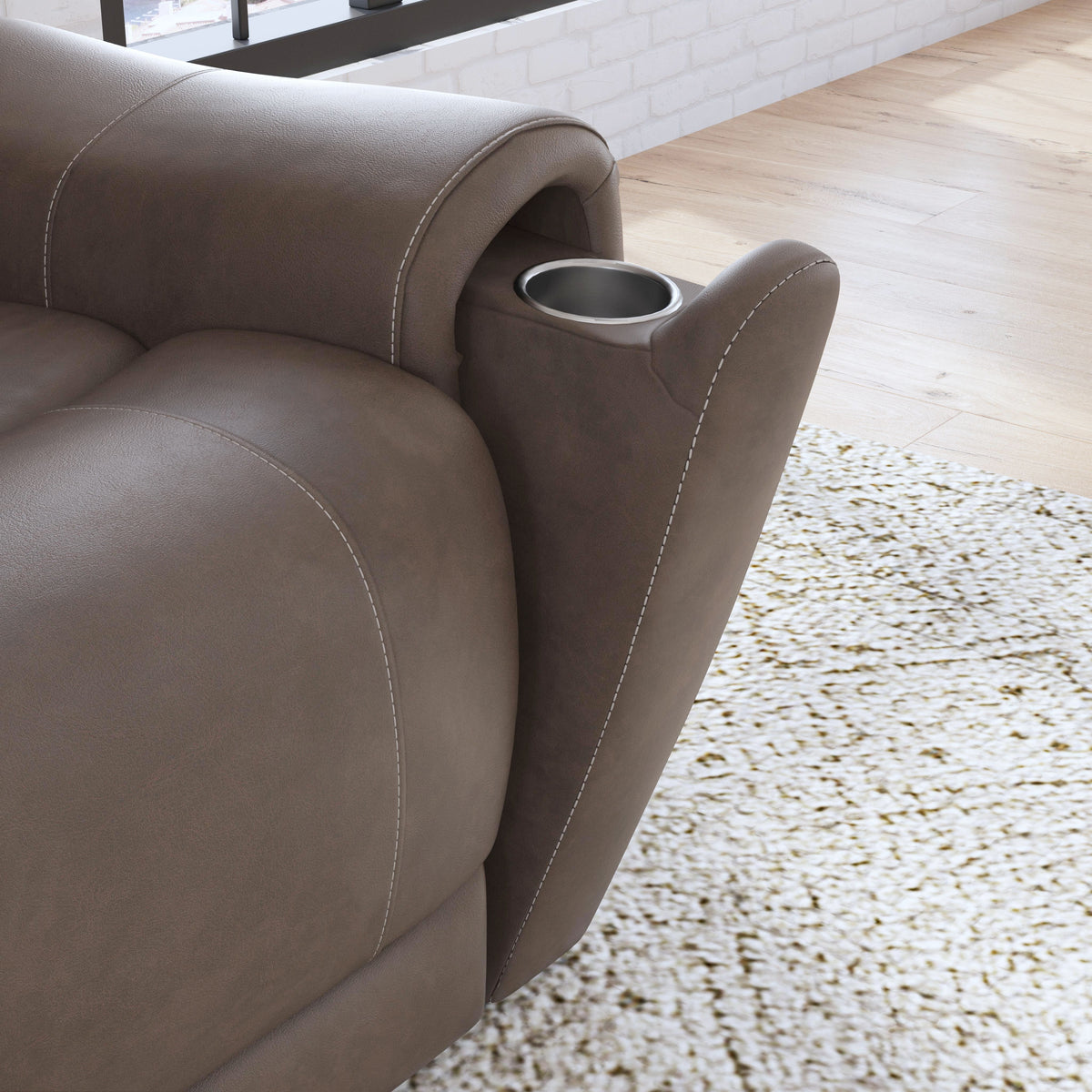 Carter Power Reclining Sofa With Console & Power Headrests & Lumbar - Cappuccino | Flexsteel