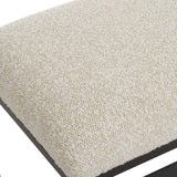 Halston Upholstered Bench - White / Black by Uttermost - View 7