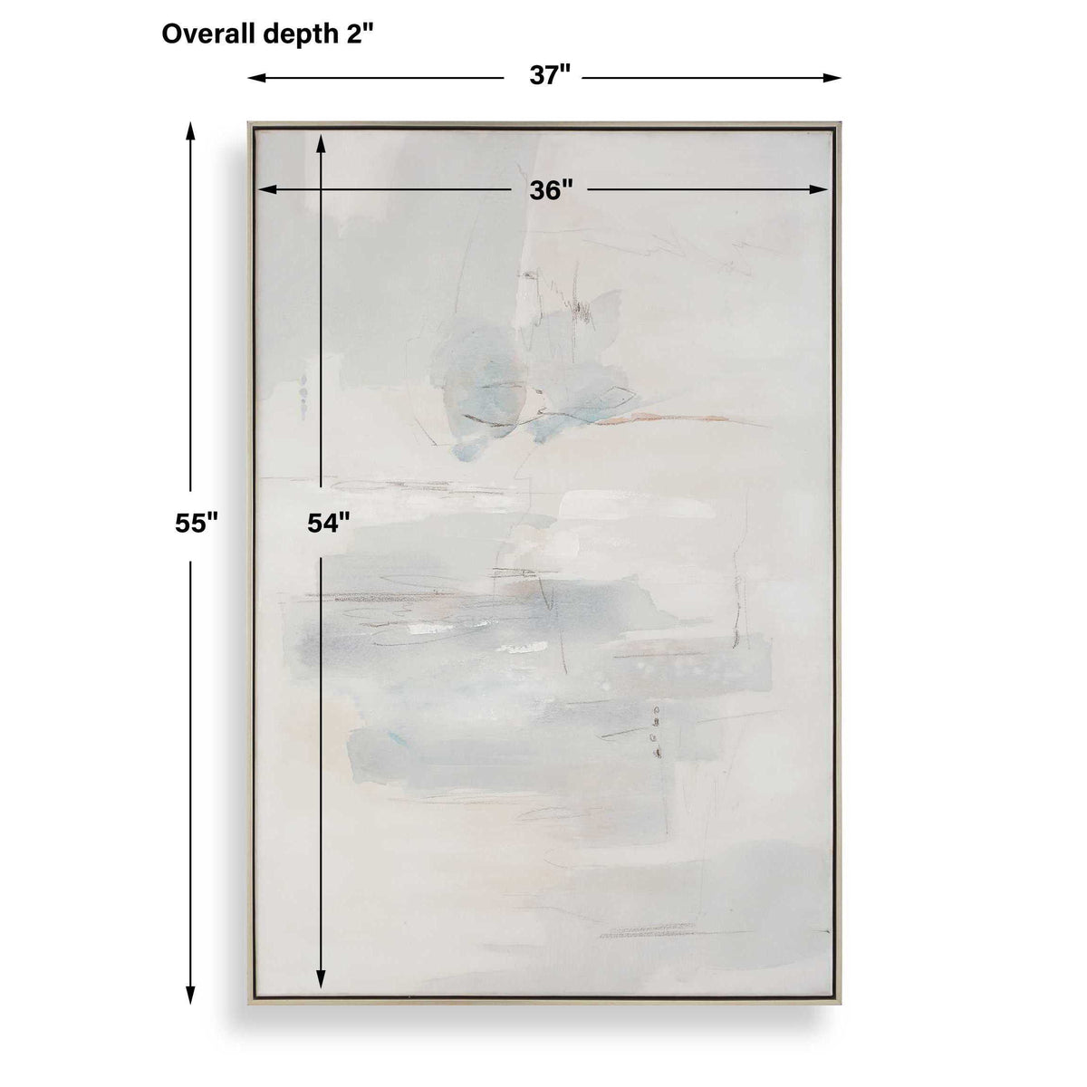 One And Only Hand Painted Abstract Art - Gray by Uttermost - View 8