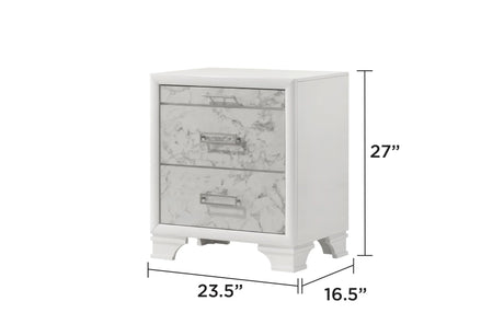 Soul Modern style Full 5PC bedroom set made with wood and Drawers in white - sold by Home Elegance USA