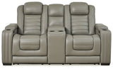 Backtrack - Gray - 3 Pc. - Power Reclining Sofa, Loveseat, Recliner | Ashley | Home Elegance USA