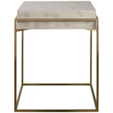 Inda Modern Accent Table Beige & Gold - Beige / Yellow by Uttermost - View 3