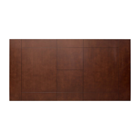 Dark Oak Finish Rectangular 1pc Dining Table with Self - Storing Extension Leaf Wooden Simple Dining Furniture | Home Elegance USA
