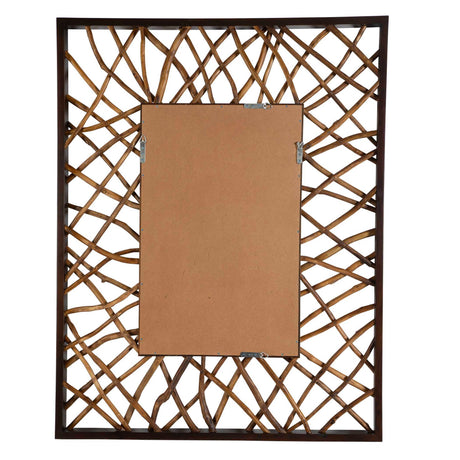Teak Maze Rectangle Mirror - Dark Brown by Uttermost - View 5