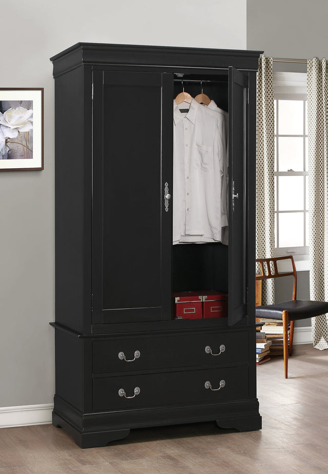 Elegant Black Traditional Armoire - sold by Home Elegance USA