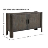 Drury 2 Door Cabinet - Dark Gray by Uttermost - View 13