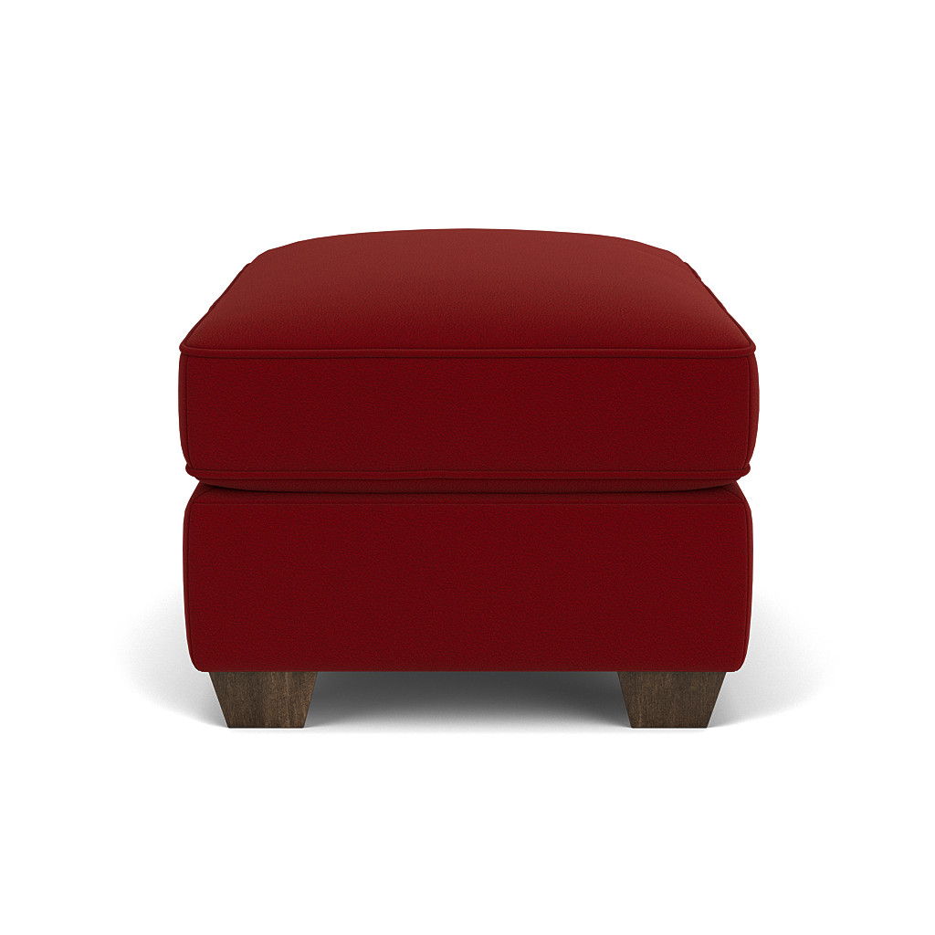 Carson Leather Ottoman, Heavy Thread Stitching | Flexsteel