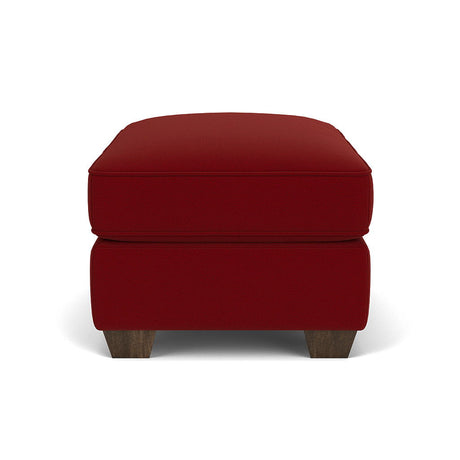 Carson Leather Ottoman, Heavy Thread Stitching | Flexsteel