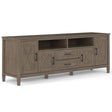 Ela 72 inch Wide Solid Wood TV Stand in Smokey Brown For TVs up to 80 inches - sold by Home Elegance USA