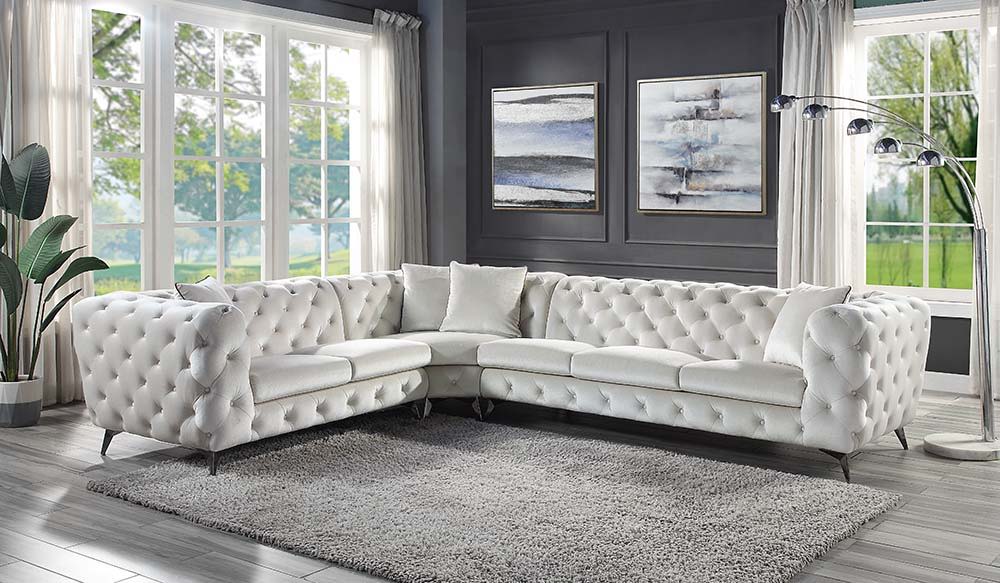 Atronia - Sectional Sofa - Beige Fabric - LV01160 - Home Elegance USA - 1