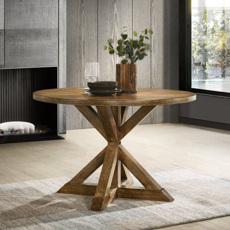Windvale Cross-Buck Wood 5-Piece Dining Set - sold by Home Elegance USA