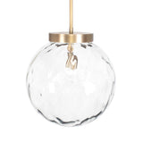 Gaia 1 Light Watered Glass Pendant Brass - Gold by Uttermost - View 4