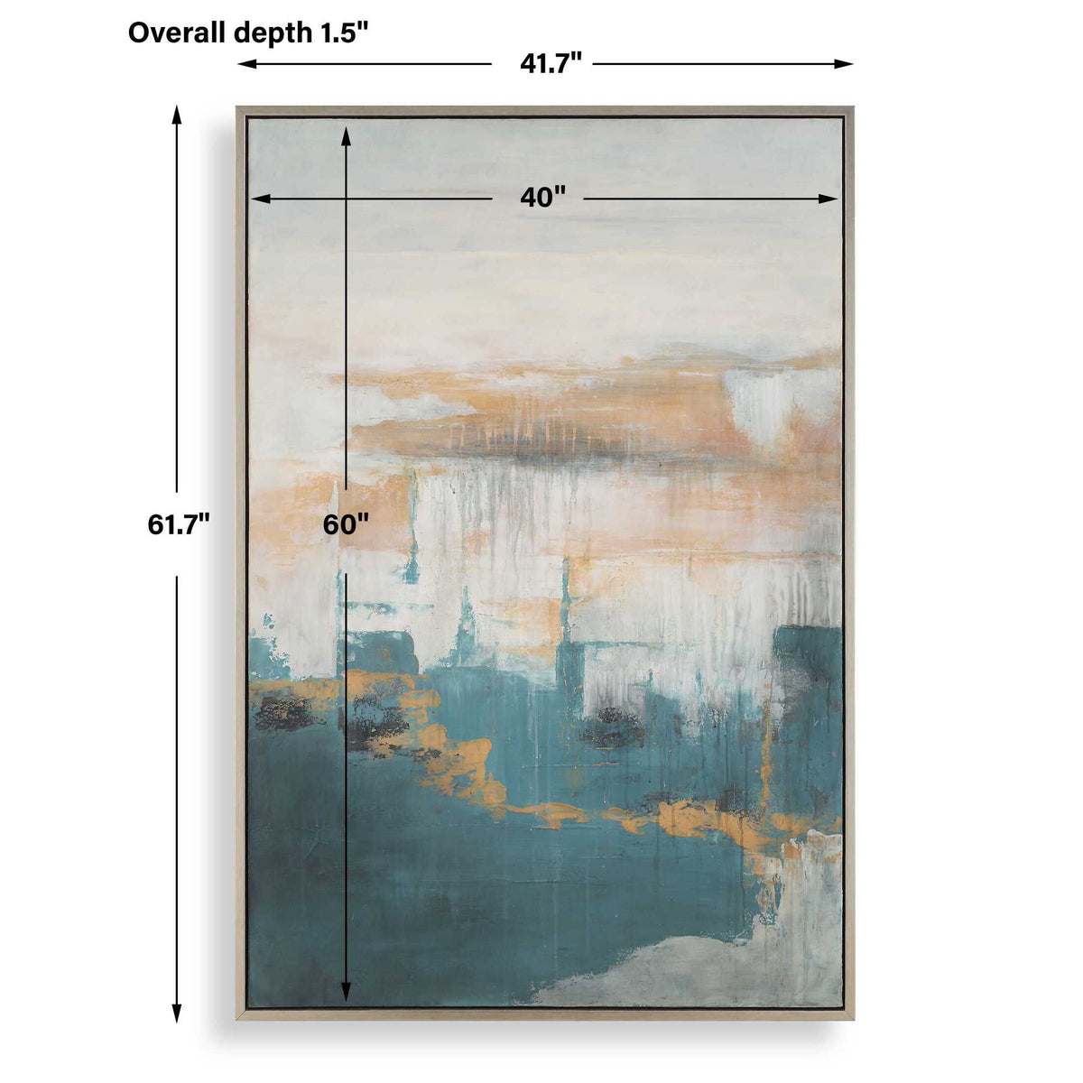 Eastside Abstract Coastal Art Black / Blue / Brown / Gray / Orange / Pink - Blue / Gray by Uttermost - View 7