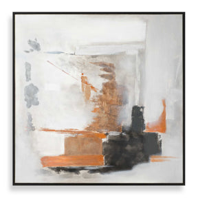 Heat Of The Moment Abstract Art - Gray / Orange by Uttermost - View 1