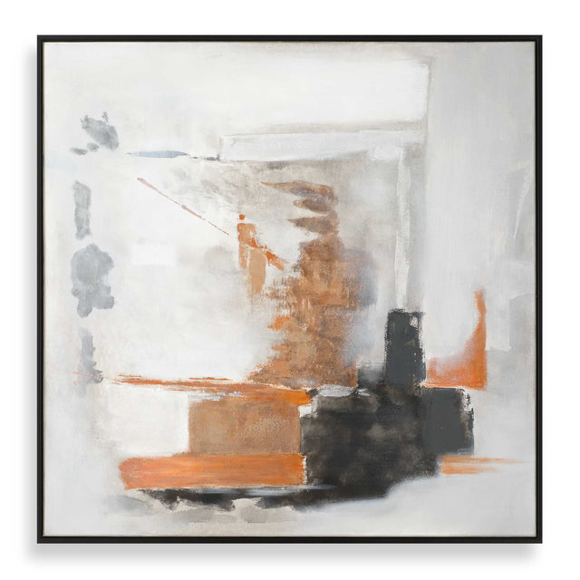 Heat Of The Moment Abstract Art - Gray / Orange by Uttermost - View 1