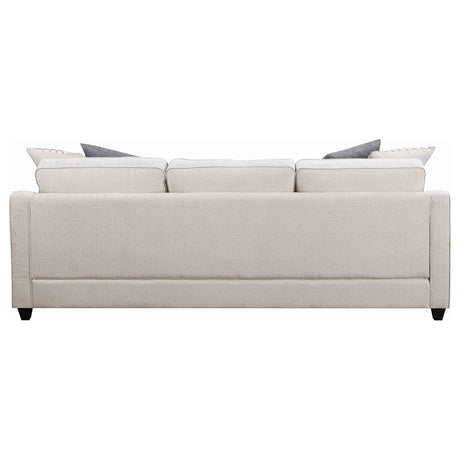 Isla Platinum L-shaped Upholstered Sectional Sofa with Pillows - sold by Home Elegance USA