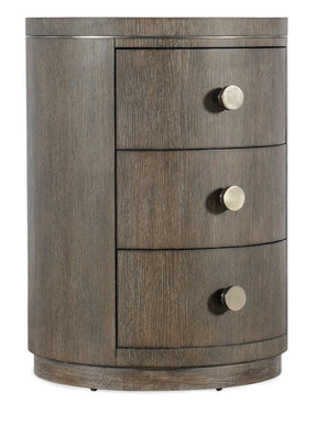 Modern Mood Round Nightstand - Dark Brown / Dark Gray by Hooker Furniture - View 1