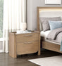 1pc Modern Light Brown Finish Nightstand with Storage Drawers Wooden Bedroom Furniture Stunning Design