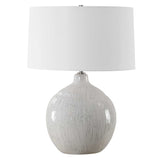 Dribble White Glaze Table Lamp by Uttermost - View 4