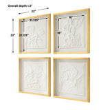 Fourfold Framed Prints (Set of 4) - Gold / White by Uttermost - View 8