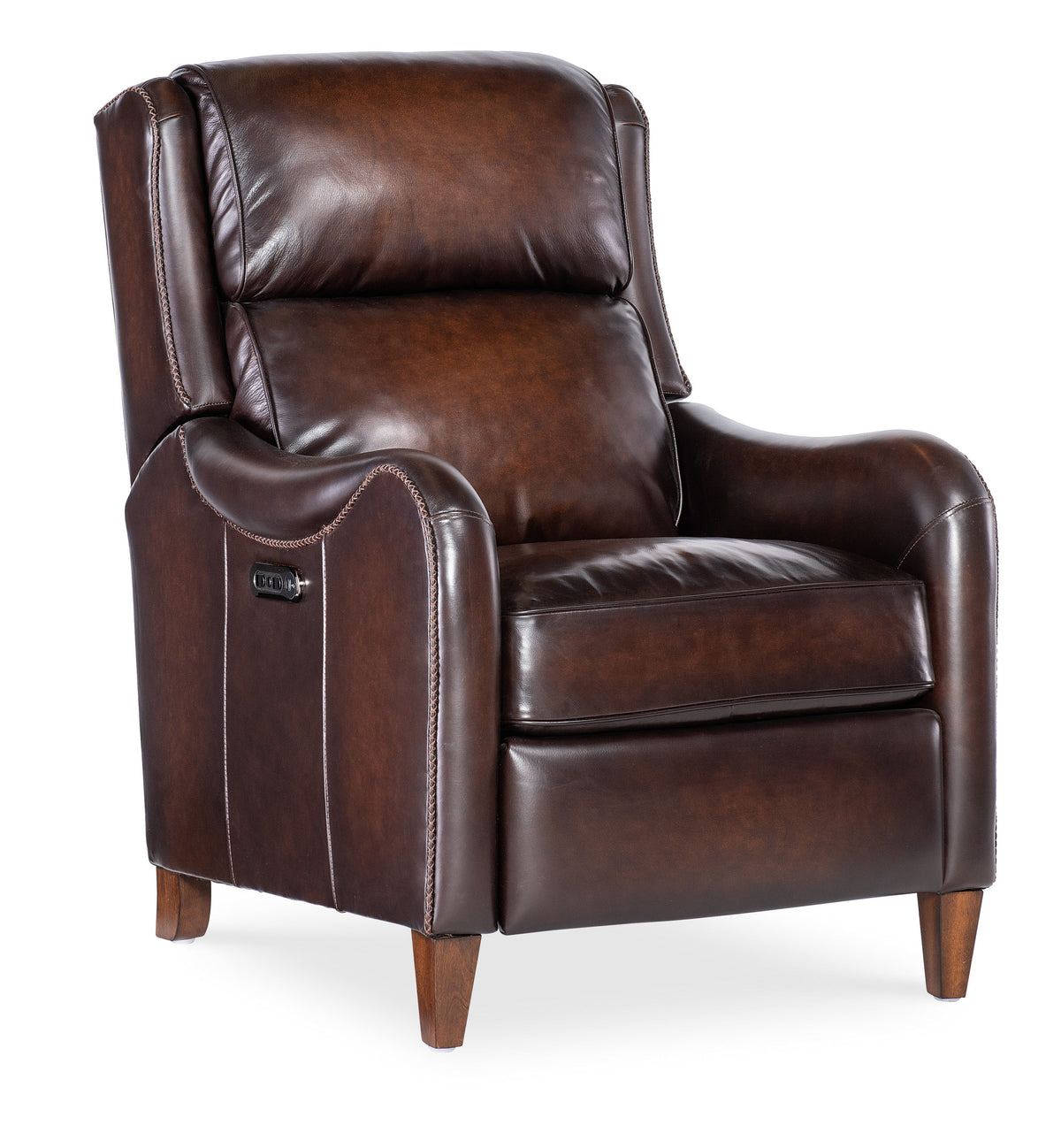 Carrington Power Recliner With Power Headrest - Dark Brown by Hooker Furniture - View 1