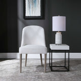 Brie Armless Chair (Set of 2) - White by Uttermost - View 4