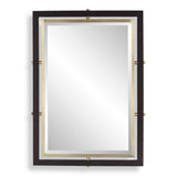 Bach Rectangle Mirror Walnut & Brass - Gold / Dark Brown by Uttermost - View 1