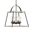 Edgecomb 4 Light Indoor-Outdoor Pendant Black / Gray - Gray / Black by Uttermost - View 1