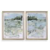 Far Away View View Framed Prints - Light Blue / Yellow by Uttermost - View 1