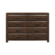 Espresso Finish 1pc Dresser with 8 Drawers Contemporary Bold Framing Wooden Bedroom Furniture