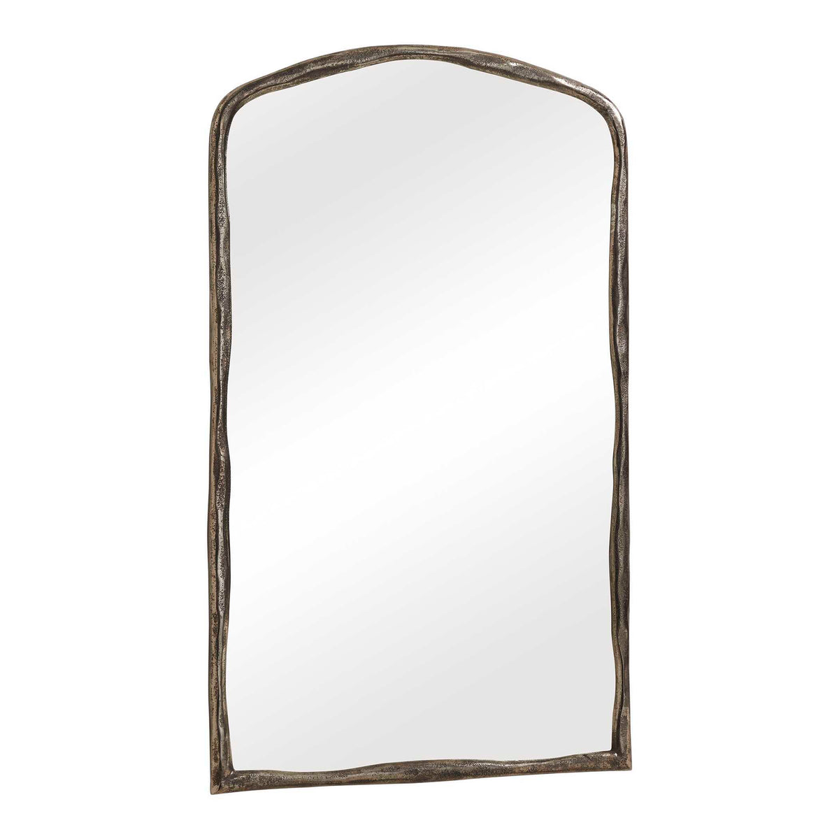 Hammered Arch Arch Mirror Nickel - Dark Gray by Uttermost - View 3