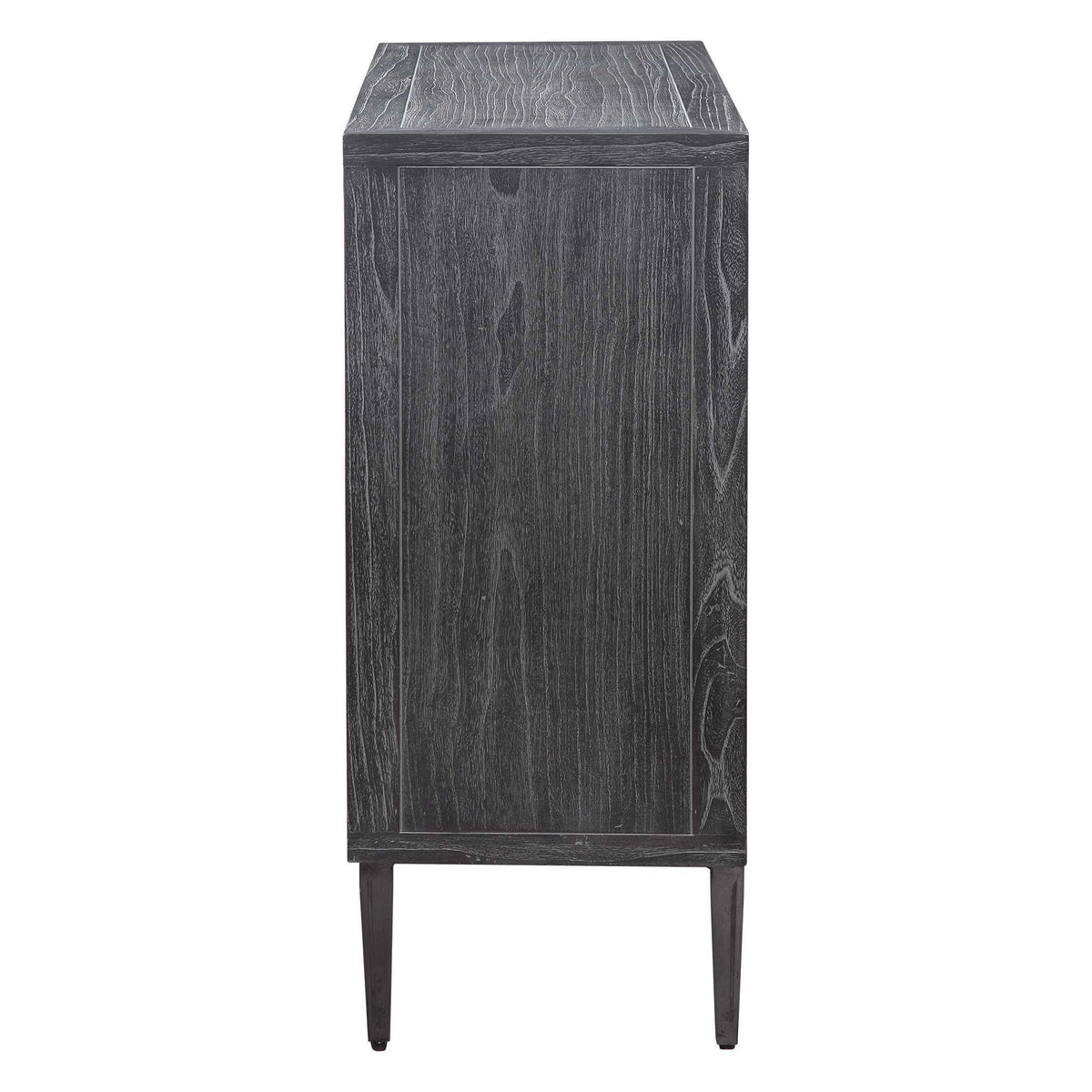 Laurentia 2 Door Accent Cabinet Black & Silver - Black / Silver by Uttermost - View 4