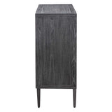 Laurentia 2 Door Accent Cabinet Black & Silver - Black / Silver by Uttermost - View 4