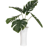 Muse Monstera Vase Centerpiece - Green / White by Uttermost - View 5