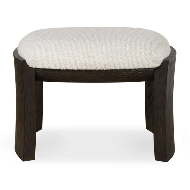 Port Small Bench Walnut / White - White / Dark Brown by Uttermost - View 1