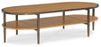 Cashiers Oval Coffee Table Almond - Light Brown by Hooker Furniture - View 1