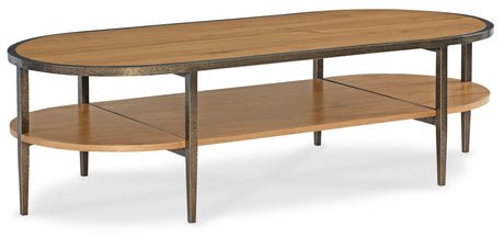 Cashiers Oval Coffee Table Almond - Light Brown by Hooker Furniture - View 1