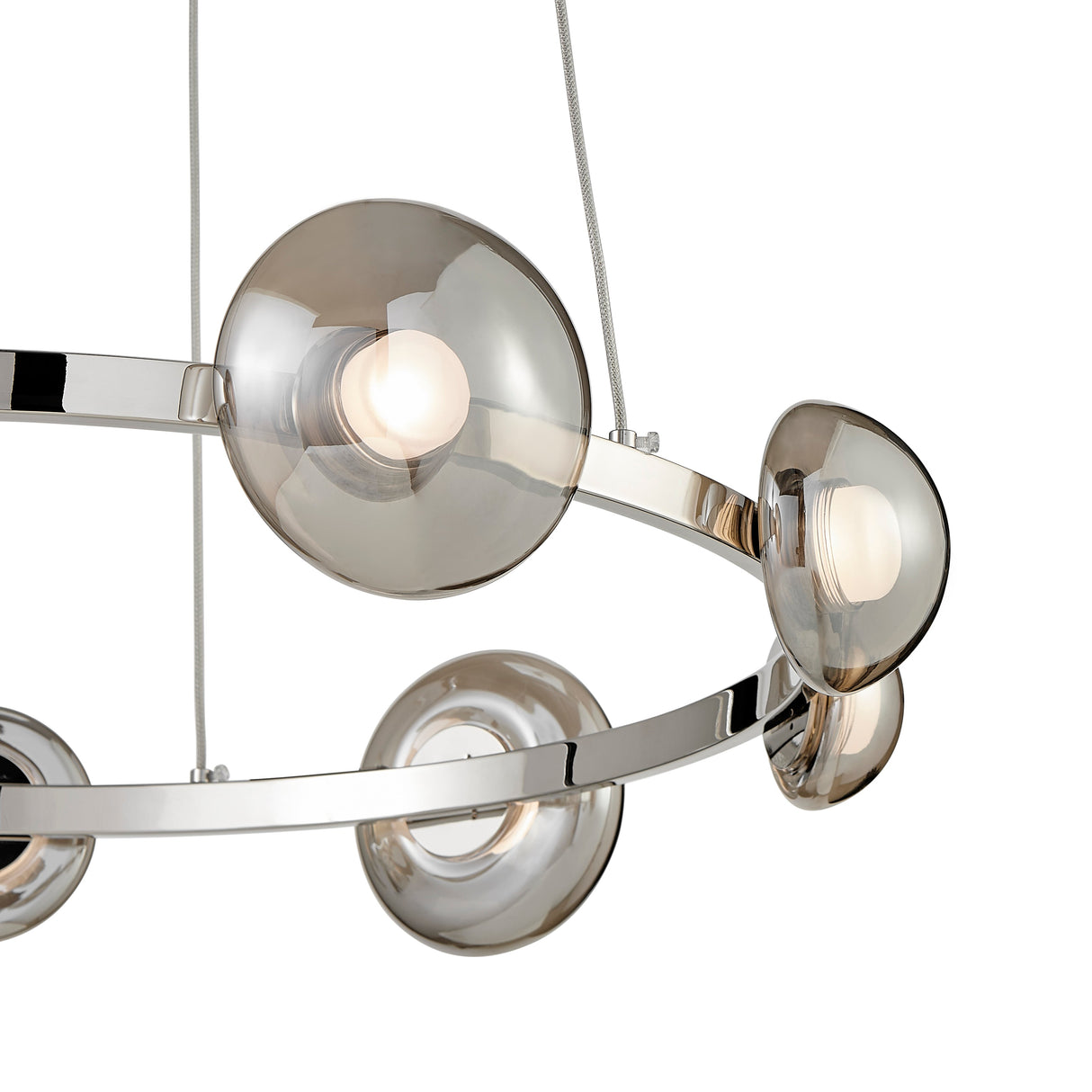Orbis Halo Chandelier // Polish Nickel  | Finesse - Home Elegance USA