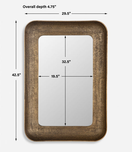 Alvaro Antique Brass Mirror - Bronze by Uttermost - View 7