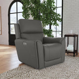 Carter Power Recliner With Power Headrest & Lumbar - Smoke | Flexsteel