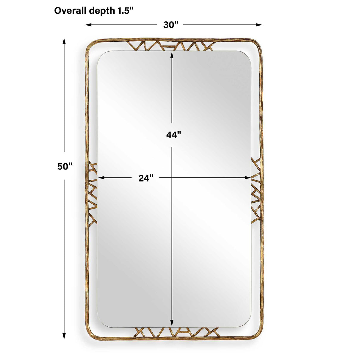 Tahoma Mirror - Gold by Uttermost - View 7