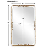 Tahoma Mirror - Gold by Uttermost - View 7