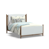 Verona Queen Upholstered Bed - White / Light Brown | Flexsteel